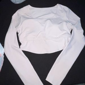 Tan long sleeve crop top- size XL from HALARA